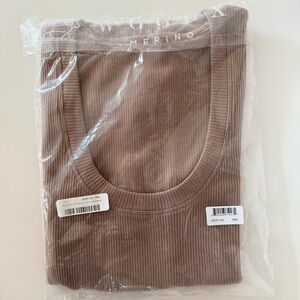 Woolx Sloane Tank Top Mocha Meringue Sz S